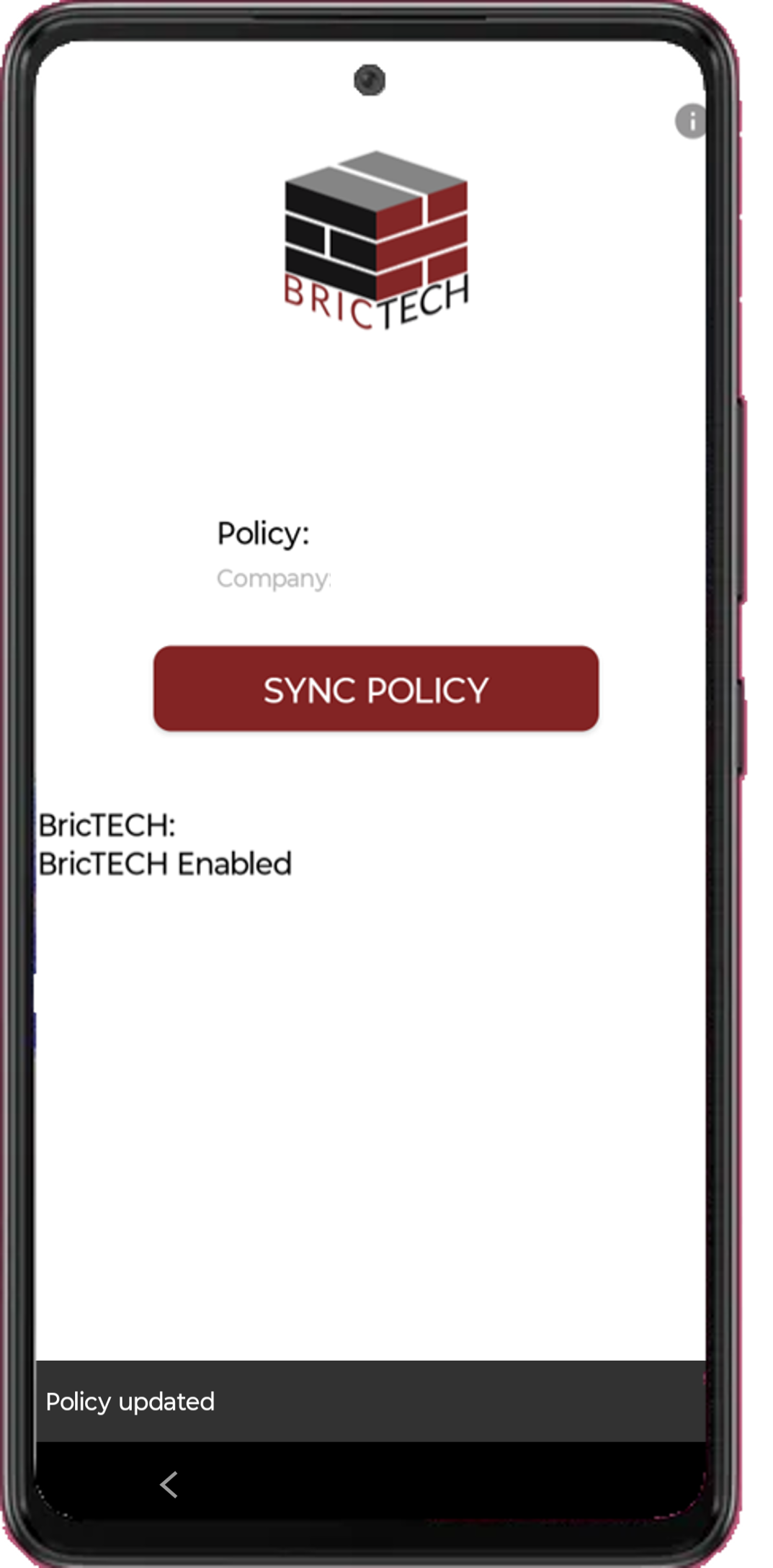 Setup Screen